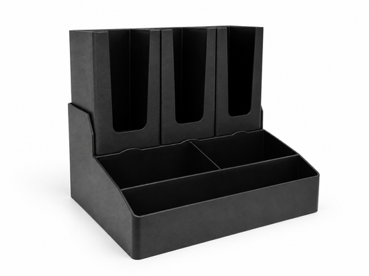 CUP KEEPER Modularer Kaffeestation-Organizer, 6 Fächer, Schwarz