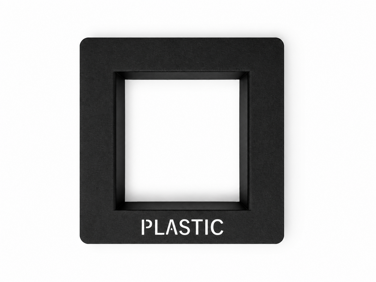 Black PLASTIC countertop waste chute frame