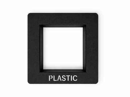 Black PLASTIC countertop waste chute frame